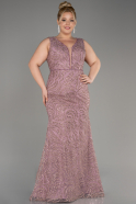 Платье для помолвки большого размера Длинный Пудровый ABU3989