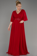 Вечернее платье большого размера Длинный Сифон Красный ABU3991
