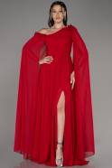 Вечернее платье большого размера Длинный Сифон Красный ABU4002