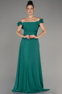 Вечернее платье большого размера Длинный Сифон Изумрудно-зеленый ABU4026