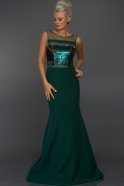 Длинное Вечернее Платье Изумрудно-зеленый C7280