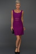 Короткое Вечернее Платье Пурпурный C8037