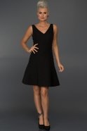 Короткое Вечернее Платье Черный C8062