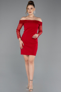 Коктейльные Платья Короткий красный ABK2455