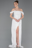 Вечерние Платья Длинный Сифон Белый ABU5974