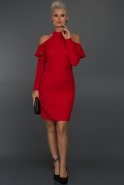 Короткое Вечернее Платье красный ABK147