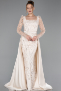 Вечерние Платья Длинный Бежевый ABU4603