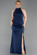 вечернее платье большого размера Длинный Темно-синий ABU6311