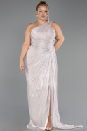 Abendkleid in Übergröße Lang Chiffon Nerzbraun ABU6631