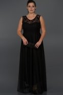 Длинное Свободное Вечернее Платье Черный AR36809
