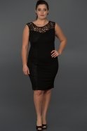 Короткое Свободное Вечернее Платье Черный AR36816