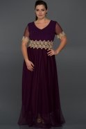 Длинное Платье Большого Размера Пурпурный AR36838