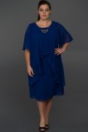 Короткое Свободное Вечернее Платье Ярко-синий C9028