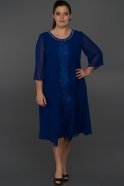 Короткое Свободное Вечернее Платье Ярко-синий C9029