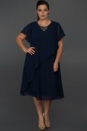 Короткое Свободное Вечернее Платье Темно-синий ABK082