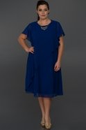 Короткое Свободное Вечернее Платье Ярко-синий ABK082