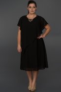 Короткое Свободное Вечернее Платье Черный ABK082