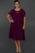 Короткое Свободное Вечернее Платье Фиолетовый ABK082