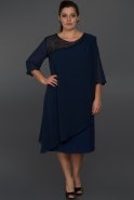 Короткое Вечернее Платье Темно-синий ABK049