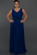 Длинное Свободное Вечернее Платье Ярко-синий C9576