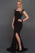 Длинное Вечернее Платье Черный AN2383
