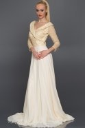 Длинное Выпускное Платье Белый ABU337