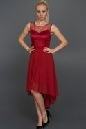 Короткое Вечернее Платье Бордовый N98516