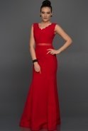 Длинное Вечернее Платье красный ABU284