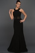 Длинное Вечернее Платье Черный ABU047
