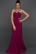 Длинное Вечернее Платье Сливовый W6003