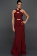 Длинное Вечернее Платье Бордовый W6007