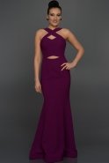 Длинное Вечернее Платье Пурпурный W6007
