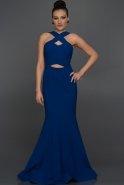 Длинное Вечернее Платье Ярко-синий W6007