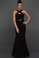 Длинное Вечернее Платье Черный W6007