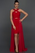 Длинное Вечернее Платье красный ABK104