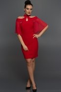 Короткое Вечернее Платье красный ABK059