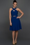 Короткое Вечернее Платье Ярко-синий W8000
