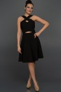 Короткое Вечернее Платье Черный W8000