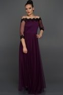 Длинное Вечернее Платье Пурпурный ABU260