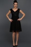Короткое Вечернее Платье Черный AR36859