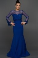 Длинное Выпускное Платье Ярко-синий C7226