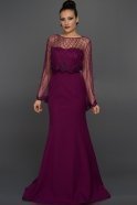 Длинное Выпускное Платье Фиолетовый C7226