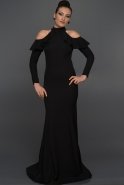 Длинное Вечернее Платье Черный C7253