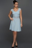 Короткое Вечернее Платье Светло-синий D9142