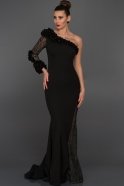 Длинное Вечернее Платье Черный F2857