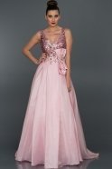 Длинное Вечернее Платье розовый F2910