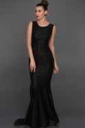 Длинное Вечернее Платье Черный F4200