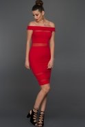 Короткое Вечернее Платье красный KR54017