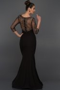 Длинное Вечернее Платье Черный S4367