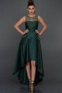 Вечернее Платье Короткое Спереди Длинное Сзади Изумрудно-зеленый S4371